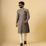 Classic Mink Brown Achkan for Men | Elegant Ethnic Wear | Jaipurio